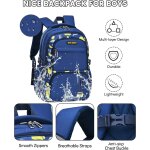 Sac a dos scolaire, loisir cartable garon primaire secondaire, sacs a dos ordinateur 15. 6 pouces, sac ...