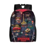 Sac � dos stranger things pour adolescent, cartable en toile, sac � dos pour ordinateur portable, unisexe ...
