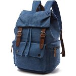 Sac  dos en toile cartable vintage pour ordinateur portable daypack randonne voyage grande capacit ...