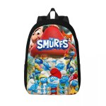 Sac � dos en toile avec personnages de dessins animes schtroumpf pour hommes, femmes, adolescents, lyc�e, ...