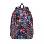 Sacs à dos en toile personnalises captain america pour etudiants, cartable pour ordinateur portable de ... Sacs à dos en toile personnalises captain america pour etudiants, cartable pour ordinateur portable de ...