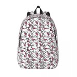 Sac � dos en toile personnalise hello kitty pour hommes, femmes, ecoliers, etudiants, cartable, compatible ...