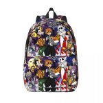 Sac � dos en toile personnalise jack skellington halloween pour hommes, femmes, etudiants, cartable, ...