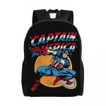 Sac  dos vintage captain america personnalis pour garons et filles, sacs d'cole, de voyage, pour ...