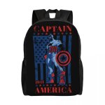 Sac  dos vintage personnalise captain america 1941 pour ordinateur portable, cartable pour homme et ...