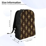 Sac  dos de voyage motif ankh gyptien pour femmes et hommes, cartable pour ordinateur portable, sac ...