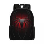 Sac  dos de voyage personnalis en forme d'araigne rouge pour homme et femme, cartable pour ordinateur ...