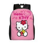 Sac  dos de voyage personnalis hello kitty cat pour femmes et hommes, sac  dos pour ordinateur portable, ...