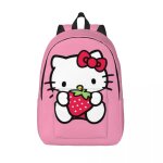 Sac  dos de voyage personnalise hello kitty en toile pour hommes et femmes, cartable d'ecole, cartable ...