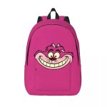 Sac � dos de voyage personnalise en toile motif chat du cheshire, cartable d'ordinateur, cartable animal ...