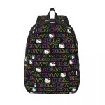 Sac � dos de voyage personnalise en toile avec motif hello kitty pour femmes et hommes, cartable d'ecole, ...