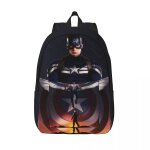 Sac à dos de voyage personnalise en toile avec motif super - héros captain america pour femmes et hommes, ... Sac à dos de voyage personnalise en toile avec motif super - héros captain america pour femmes et hommes, ...