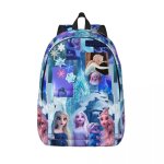 Sac à dos de voyage personnalise en toile, motif princesse elsa, pour homme et femme, ideal pour l'ecole, ... Sac à dos de voyage personnalise en toile, motif princesse elsa, pour homme et femme, ideal pour l'ecole, ...
