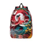 Sac � dos de voyage personnalise en toile avec personnages de dessins animes mulan pour femmes et hommes, ...