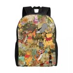Sac  dos de voyage personnalis winnie l'ourson pour hommes et femmes, cartable d'ordinateur, sac  ...