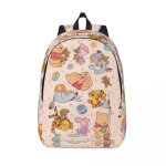 Sac  dos de voyage personnalise winnie l'ourson en peluche en toile pour hommes et femmes, sac  dos ...