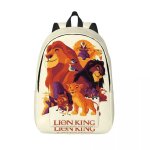 Sac � dos de voyage en toile avec affiche personnalisee du roi lion pour femmes et hommes, cartable d'ecole, ...