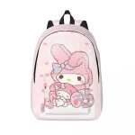 Sac � dos de voyage en toile my melody, personnalise avec banni�re rose, pour homme et femme, cartable ...