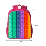 Sac d'�cole 3d imprim� a bulles pouur enfants, sac a dos de stockage de livres pour ordinateur portable ...