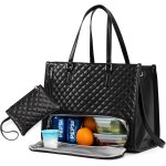 Sac isotherme femme, sacoche ordinateur 15. 6 pouces cuir pu, sac cabas femme pour universits, voyage, ...