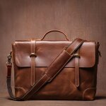Sac  main classique en cuir group de haute qualit pour homme , sacoche de luxe, rtro, tui  bombes, ...