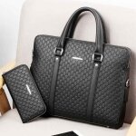 Sac  main avec lettres en relief pour homme, mallette d'affaires, sac  bandoulire  une paule, sac ...