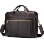 Sacoche pour ordinateur 15. 6 pouces homme cuir vritable - cartable rtro porte document - mallette ...