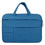 Sacoche ordinateur portable 12 pouces avec poches multiples et poign�e pratique bleu yonis