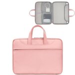 Sacoche pour ordinateur portable 13 a 13, 3 pouces en similicuir imperm�able rose yonis