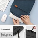Sacoche ordinateur portable 13 pouces bleu r�sistante a l'eau et aux rayures gris clair yonis