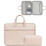 Sacoche pour ordinateur portable 14 pouces etanche ouverture � 180 rose yonis