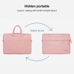 Sacoche ordinateur portable 14 pouces rose etanche grande capacit� avec sangle bleu fonc� yonis