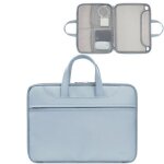 Sacoche ordinateur portable 15 � 16 pouces en pu imperm�able ouverture 180 bleu yonis