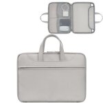 Sacoche ordinateur portable 15 � 16 pouces en pu imperm�able ouverture 180 gris yonis