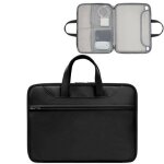 Sacoche ordinateur portable 15 � 16 pouces en pu imperm�able ouverture 180 noir yonis