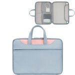 Sacoche ordinateur portable 15 � 16 pouces en pu imperm�able ouverture 180 rose yonis