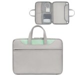 Sacoche ordinateur portable 15 � 16 pouces en pu imperm�able ouverture 180 vert yonis