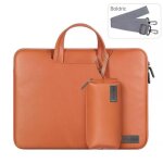 Sacoche ordinateur portable 15 pouces rose gold etanche avec accessoire int�gr� marron yonis
