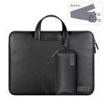 Sacoche ordinateur portable 15 pouces rose gold etanche avec accessoire int�gr� noir yonis
