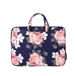 Sacoche ordinateur portable blanche motif rose 12 pouces r�sistante etanche bleu yonis