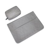 Sacoche ordinateur portable en cuir pu 14. 1 pouces r�sistante et etanche rose gris yonis