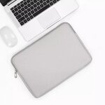 Sacoche ordinateur portable cuir pu imperm�able 11 / 12 pouces gris yonis