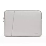 Sacoche ordinateur portable cuir pu imperm�able grise 16 / 17 pouces protection douce yonis