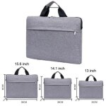 Sacoche ordinateur portable etanche r�sistante 14 pouces homme femme business gris yonis