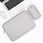 Sacoche ordinateur portable gris imperm�able antichoc taille 15 / 15. 6 pouces yonis