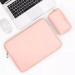 Sacoche ordinateur portable rose imperm�able antichoc en cuir pu 11 / 12 pouces yonis