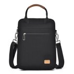 Sacoche ordinateur portable et tablette 11 pouces en nylon d�perlant bandouli�re noir yonis