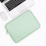 Sacoche ordinateur portable vert menthe cuir pu imperm�able r�sistante 13 - 14 pouces yonis