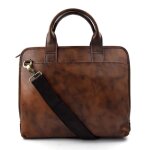 Sacoche de tablet marron fonc sacoche ordinateur portable ipad sac cuir sac  main bandoulire