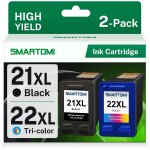 Samrtomi 21xl 22xl cartouche d'encre remanufactur�es pour hp 21 22 xl noir et couleur pour psc 1410 deskjet ...